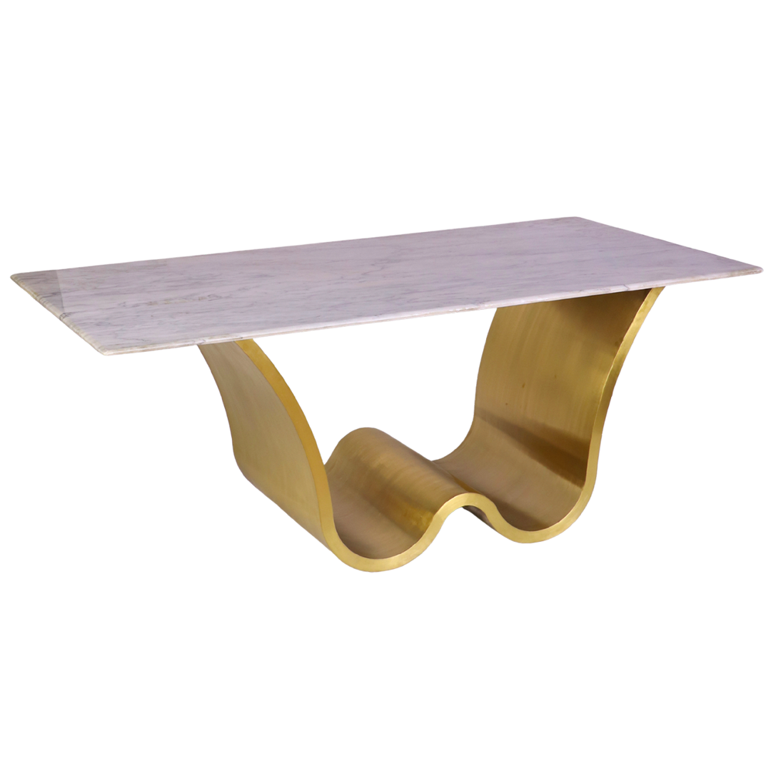 Luxury Marble Wave Table – Sculpted Wave Design & Premium Marble Top