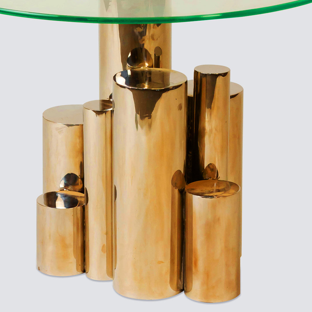 Skyline Rods Table – Gold PVD Vertical Rod Base Detail