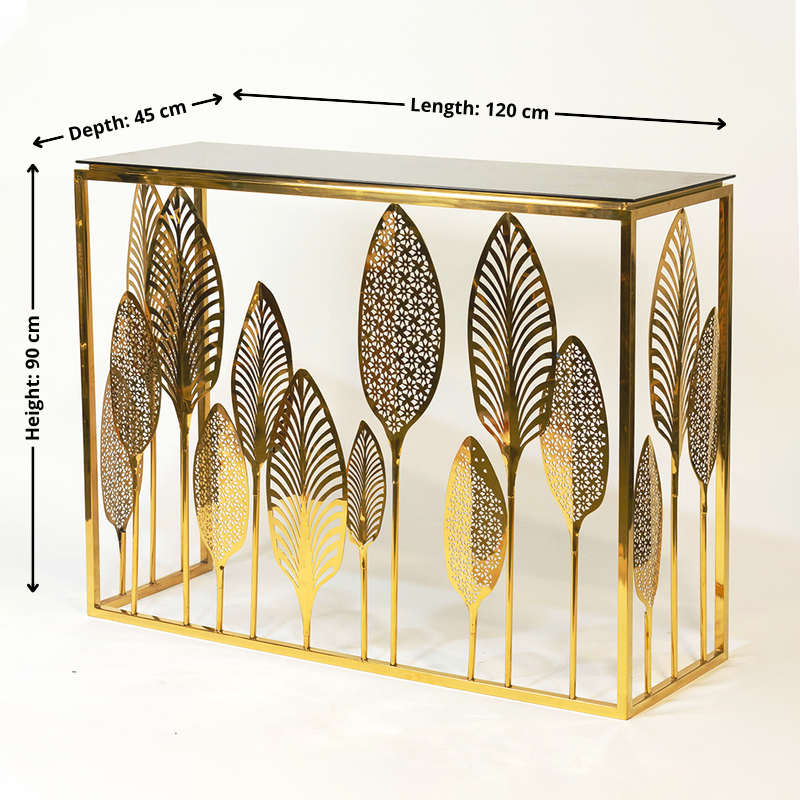 Gilded Leaf Console