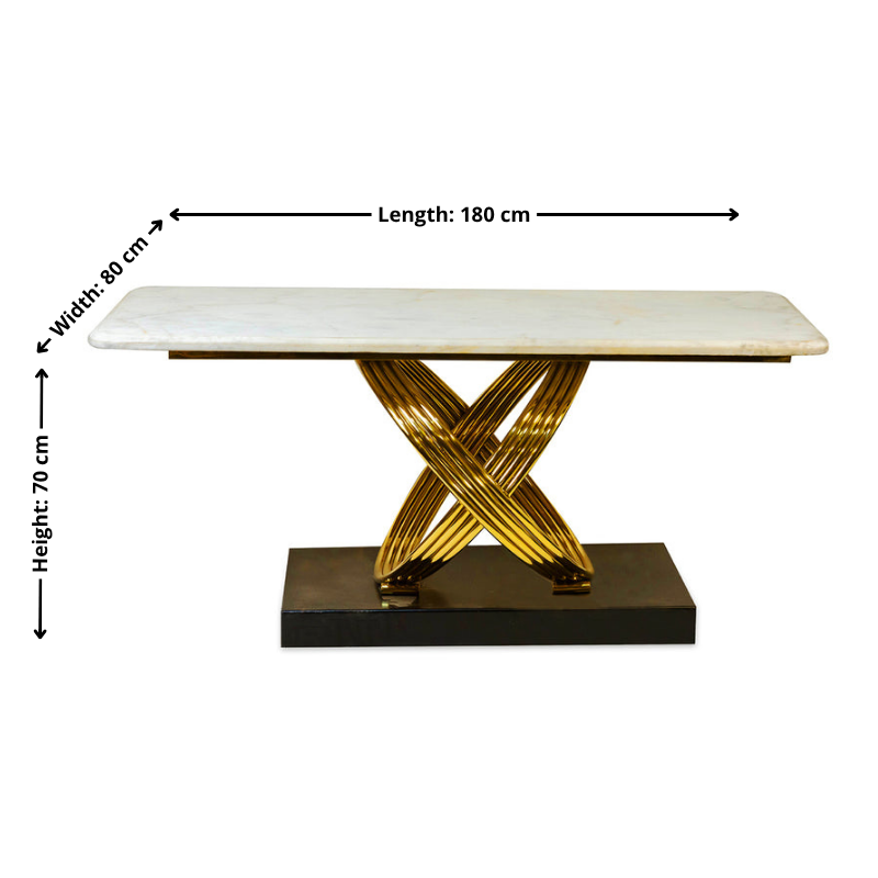 Luxury Marble X-Frame Table