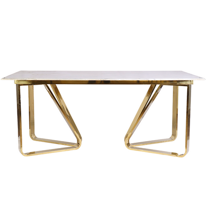 Luxury Tri-Base Marble Table – Premium Marble Top & PVD Stainless Tri-Base