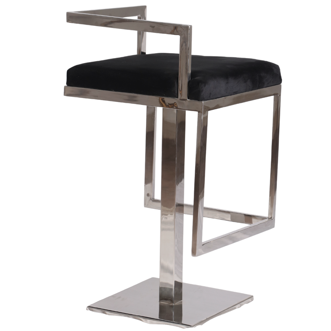 Mod-Cube Chair Stainless Frame Detail – Silver PVD Finish