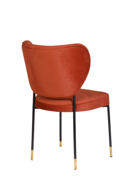 Dining Chair – Artistic Form with Metal Accents