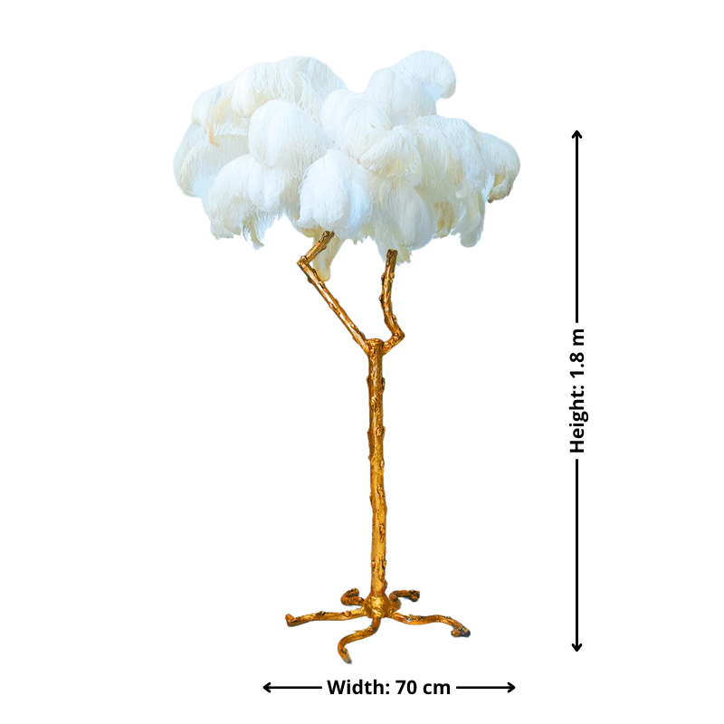Luxury Ostrich Feather Floor Lamp