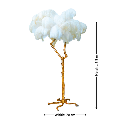 Luxury Ostrich Feather Floor Lamp