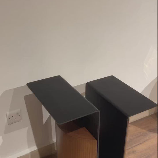 Asymmetrical Wood-Metal Table in Luxury Dining Interior