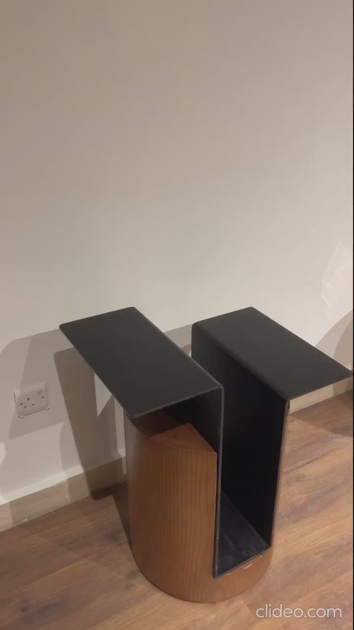 Asymmetrical Wood-Metal Table in Luxury Dining Interior