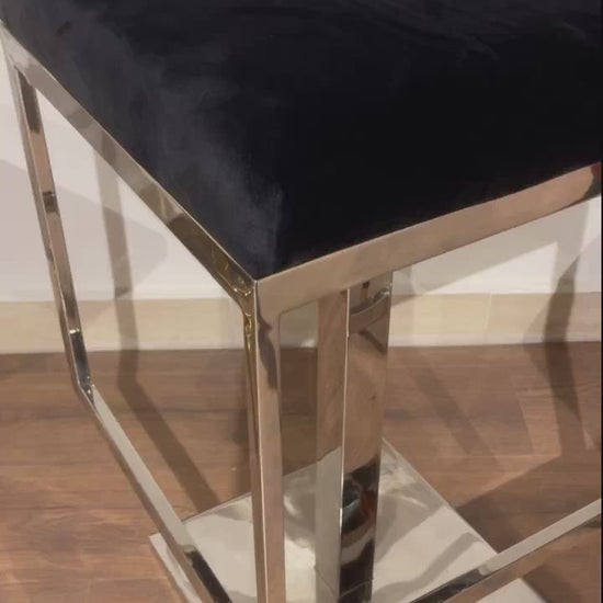 Mod-Cube Chair – Silver PVD Finish in Real-World Interior